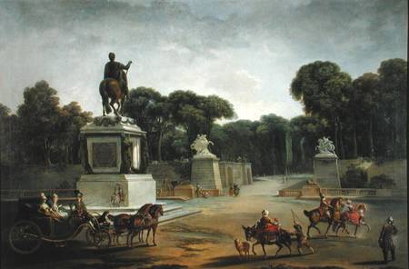 The Entrance to the Tuileries from the Place Louis XV in Paris van Jacques Philippe Joseph de Saint-Quentin