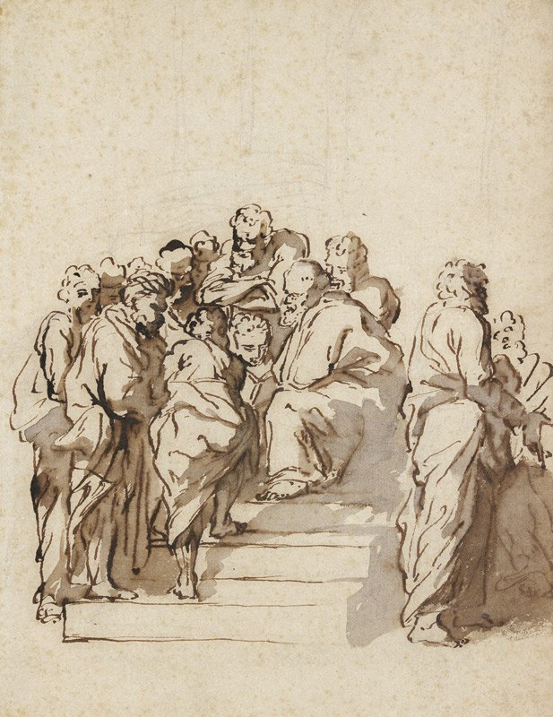 Sokrates im Kreise seiner Schüler van Jacques van Schuppen