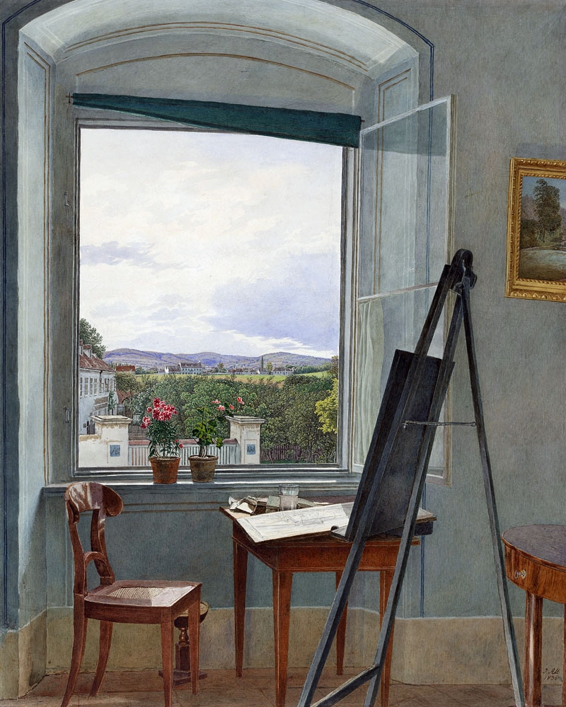 View from the Artist's Studio in Alservorstadt toward Dornbach van Jakob Alt
