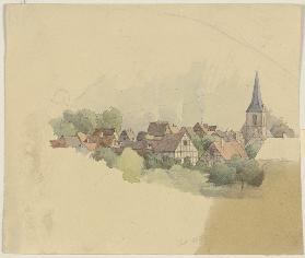 Village with church