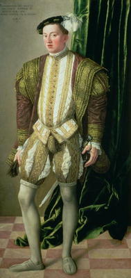 Archduke Ferdinand of Tirol (1529-95), son of the Holy Roman Emperor Ferdinand I (1503-64), 1548 van Jakob Seisenegger