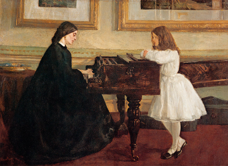At the Piano van James Abbott McNeill Whistler