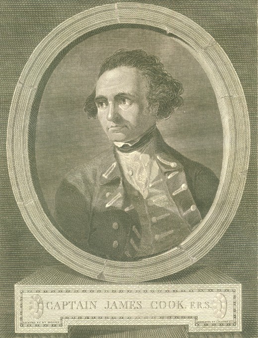 Portrait of Captain James Cook van James Basire