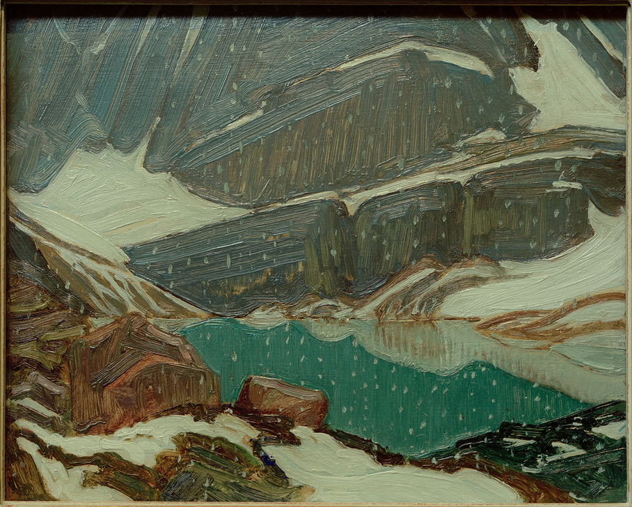 Snow at Lake Oesa van James Edward Hervey Macdonald