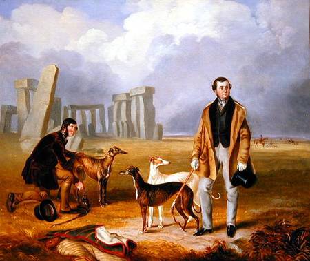 Charles Randell with Greyhounds van James Flewitt Mullock