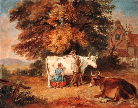 Rural Scene with Cows van James Flewitt Mullock
