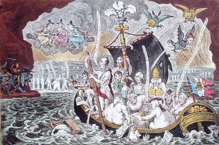 Charon's Boat, or The Ghost's of the 'All Talents' Taking their Last Voyage, published by Hannah Hum van James Gillray