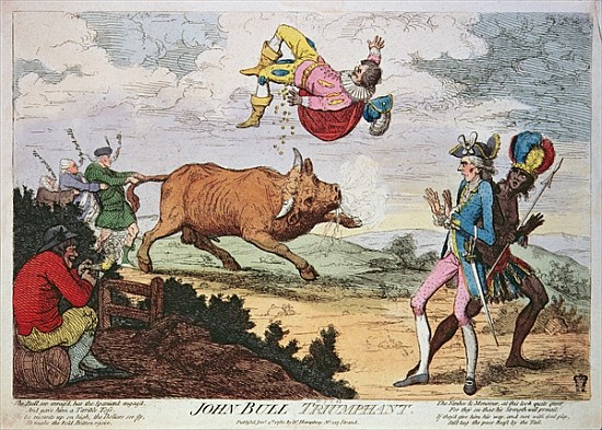 John Bull Triumphant, published by William Humphrey, 4th January 1780 van James Gillray