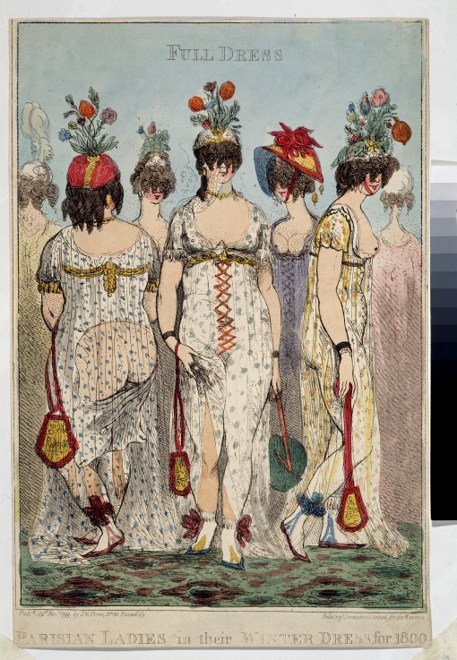 Parisian Ladies in their Full Winter Dress for 1800 van James Gillray