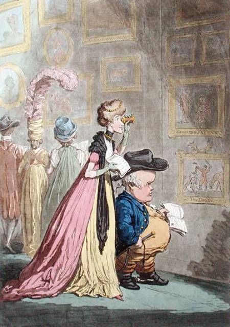 A Peep at Christies, or Tally-ho, and his Nimeney-pimmeney Taking the Morning Lounge, published by H van James Gillray