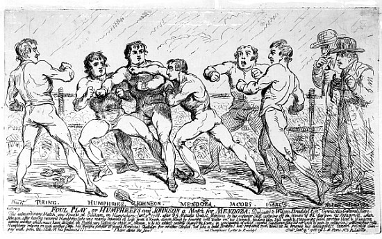 The Famous Battle Between Richard Humphreys and Daniel Mendoza, January 9th 1788 van James Gillray