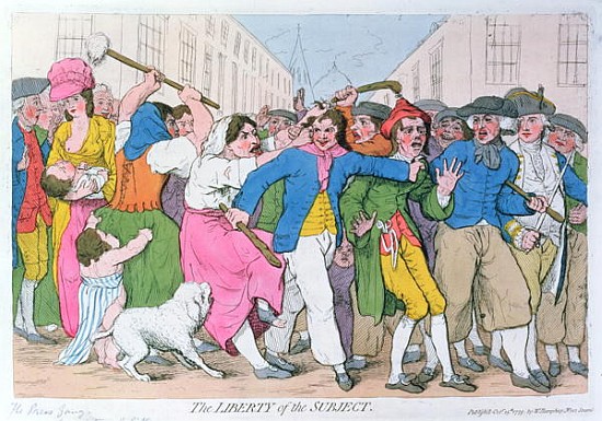 The Liberty of the Subject, publ. H. Humphrey, October 15th 1779 van James Gillray