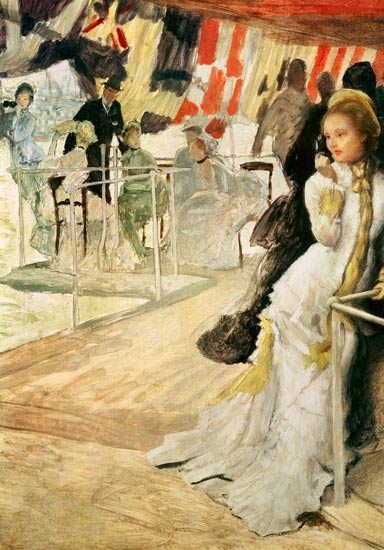 Study for 'The Ball on Shipboard' van James Jacques Tissot