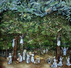 Miraculous Vision of the Virgin in the Orange Orchard, 1996 (oil on canvas) 