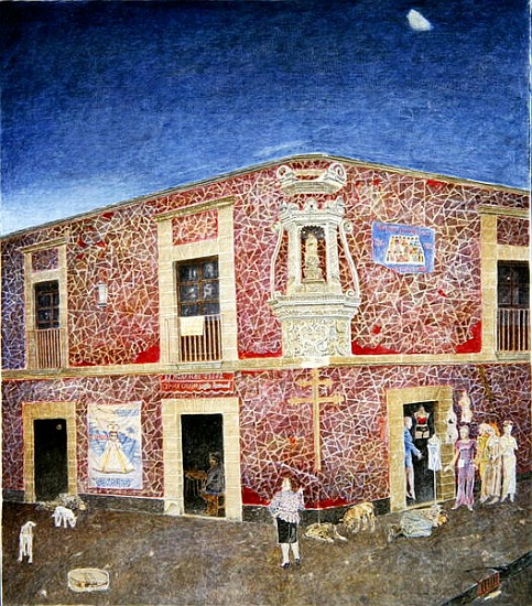 Twilight, Corner of the Piazza Loreto, Mexico City, 2004 (oil on canvas)  van  James  Reeve