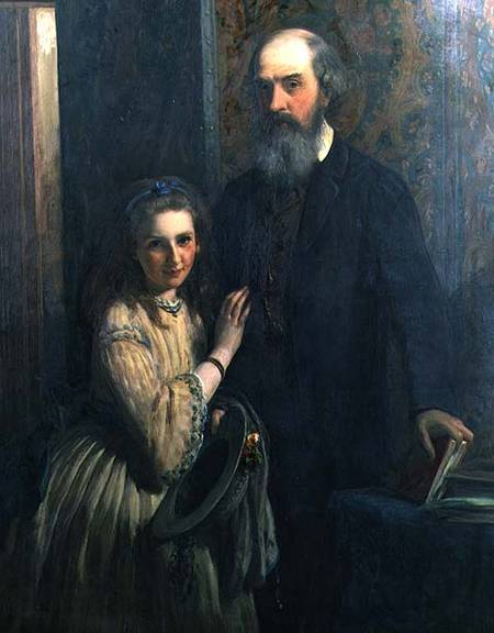 Sir William FitzHerbert with his daughter, Ida van James Sant
