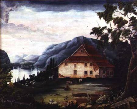 Washington's headquarters at Newburgh on the Hudson in c.1775 van James William Fosdick
