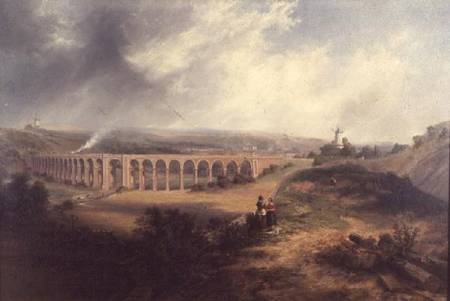 Rastrick's viaduct, London Road, Brighton van James Wilson Carmichael