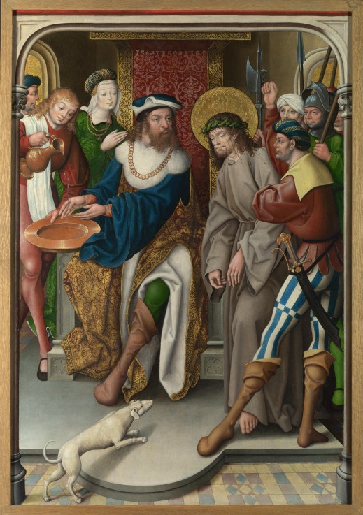Christ before Pilate (The Liesborn Altarpiece) van Jan Baegert