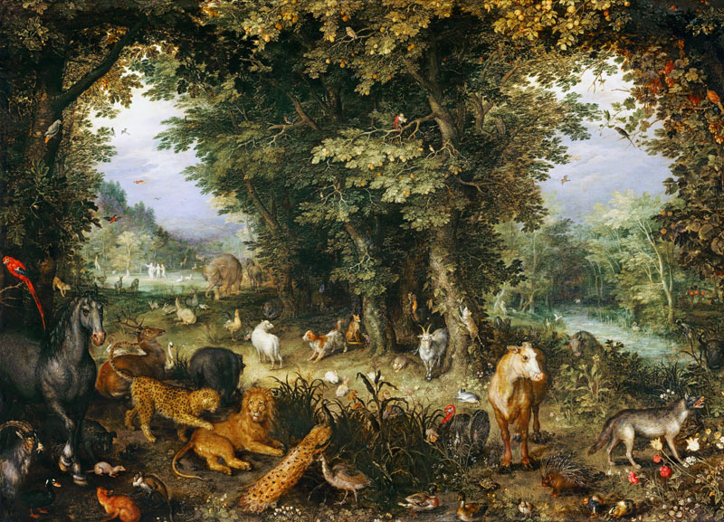Het aardse paradijs  - Jan Brueghel de Oude van Jan Brueghel de oude