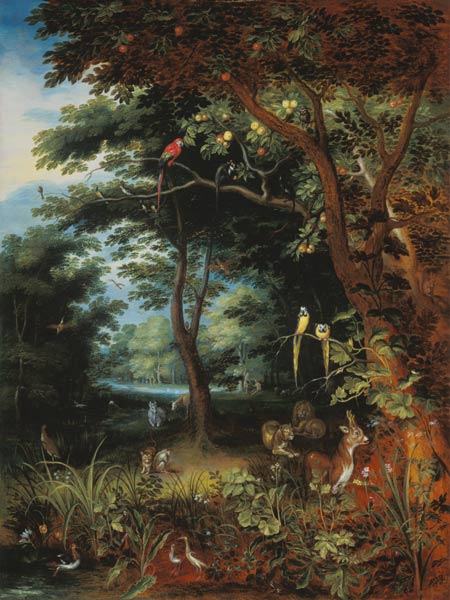 The Earthly Paradise van Jan Brueghel de oude