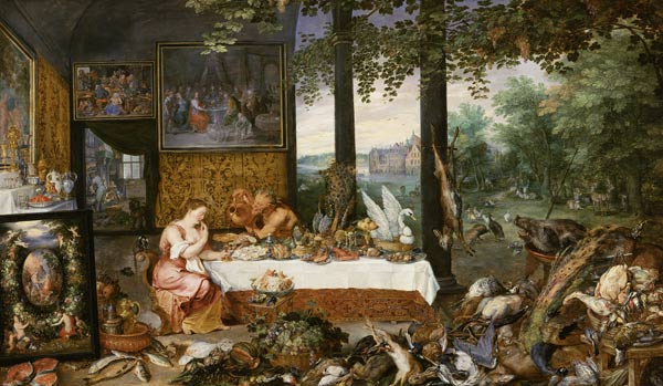 Der Geschmackssinn van Jan Brueghel de oude