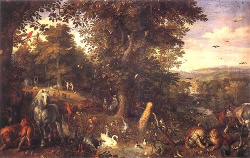 Das irdische Paradies van Jan Brueghel de oude