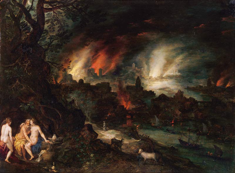 Sodom and Gomorrah / Brueghel the Elder van Jan Brueghel d. J.
