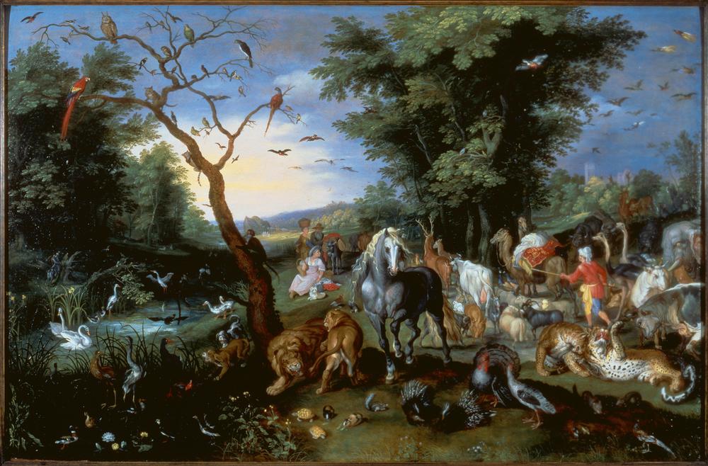 Der Einzug der Tiere in die Arche Noah van Jan Brueghel d. J.