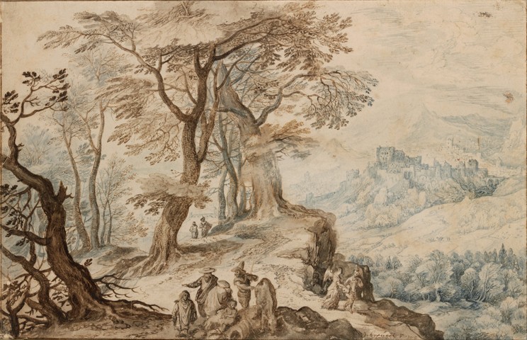 Landscape with Tobias and the Angel van Jan Brueghel d. J.