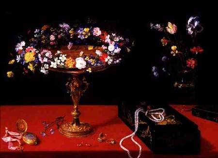A Still Life of a Tazza with Flowers van Jan Brueghel d. J.
