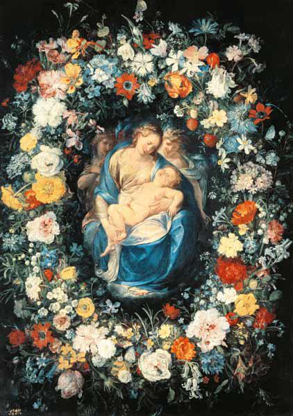 J.Bruegel t.E.+Procaccini,Floral Wreath