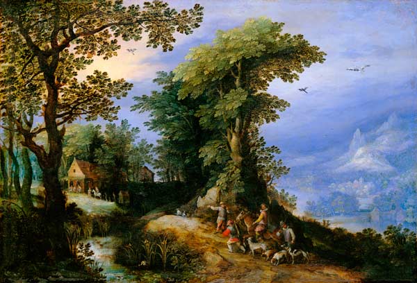 J.Brueghel t.E. / Return from the Hunt van Jan Brueghel d. J.