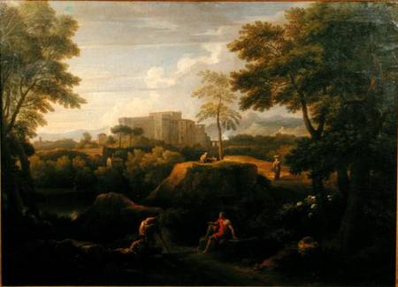 Landscape with figures van Jan Frans van Bloemen