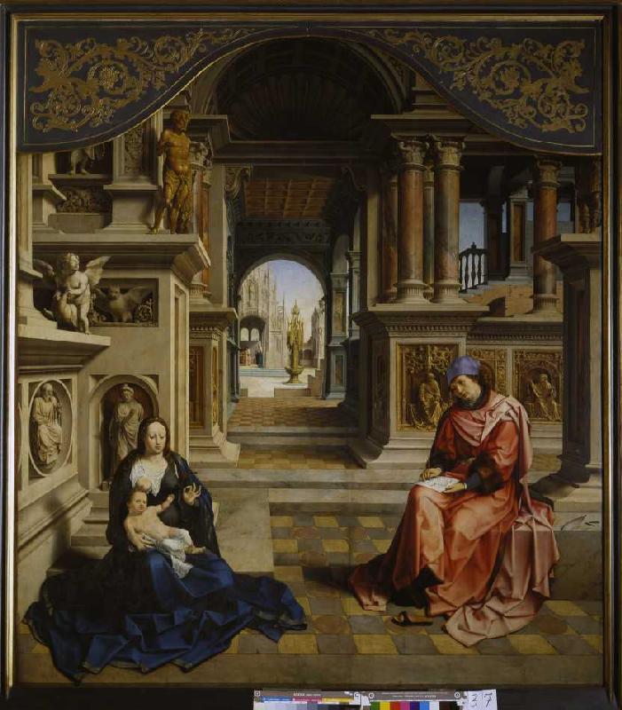 Der hl. Lukas malt die Madonna. van Jan Gossaert