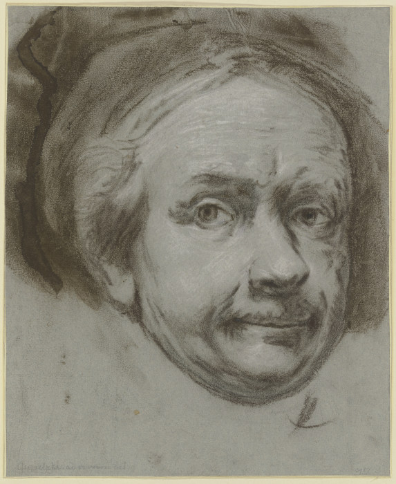 Männlicher Porträtkopf (Phantasieporträt Rembrandts?) van Jan Kupecký