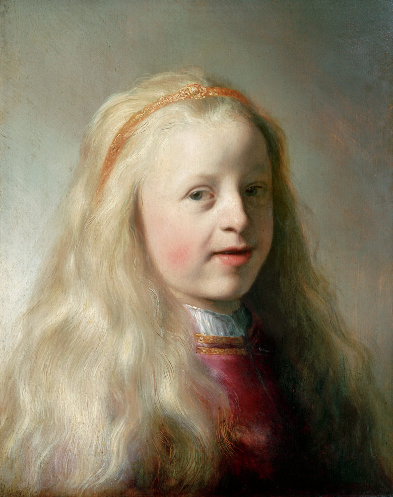 Portret van een jong meisje  van Jan Lievens
