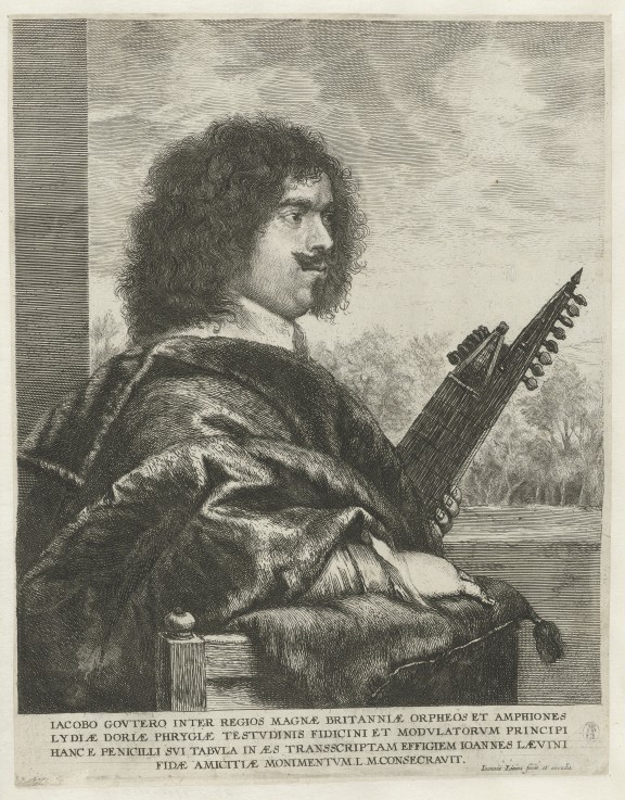 Portrait of the composer and lutenist Jacques Gaultier van Jan Lievens