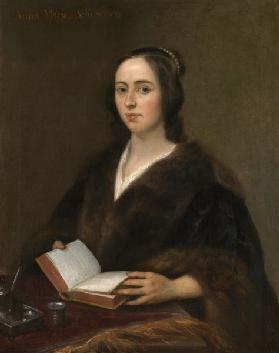 Portret van  Anna Maria van Schuurman (1607-1678)