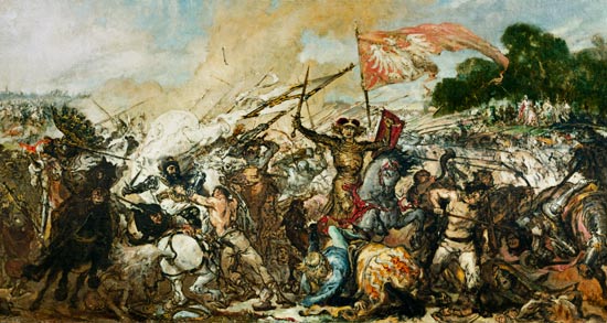 Schlacht bei Tannenberg van Jan Matejko