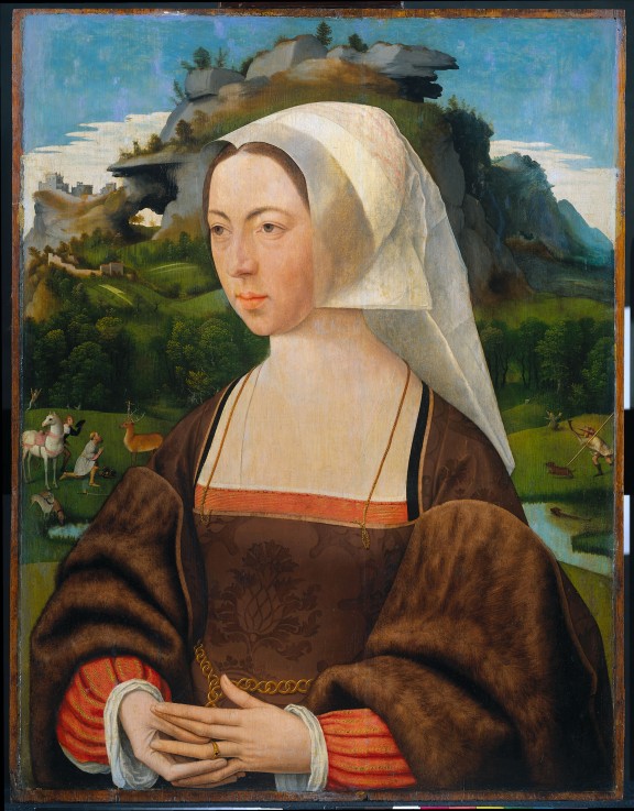 Portrait of a Woman van Jan Mostaert