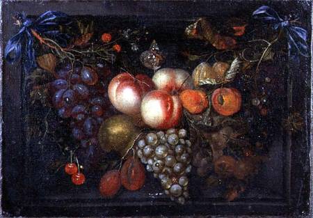Still Life of Fruit in a Stone Niche van Jan Pauwel the Elder Gillemans