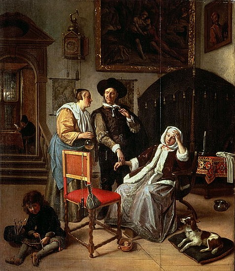 Physician''s Visit, c.1663-65 van Jan Havickszoon Steen