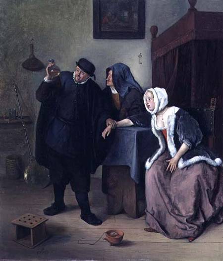 The Physician's Visit van Jan Havickszoon Steen