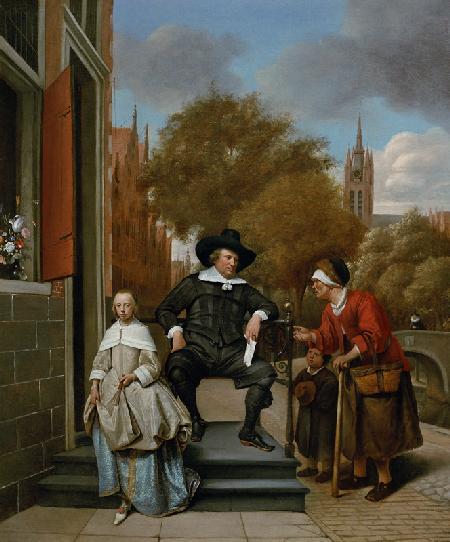 Adolf en Catharina Croeser, bekend als 'De burgemeester van Delft en zijn dochter