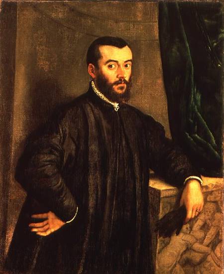 Portrait of Andrea Vesalius (1514-64) van Jan Stephen Calcar