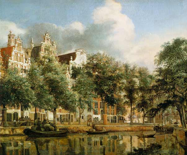 The Herengracht, Amsterdam van Jan van der Heyden