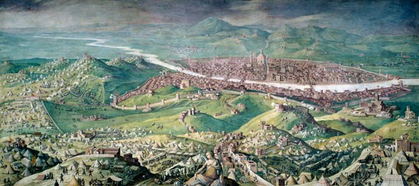 The Siege of Florence in 1530 van Jan van der Straet
