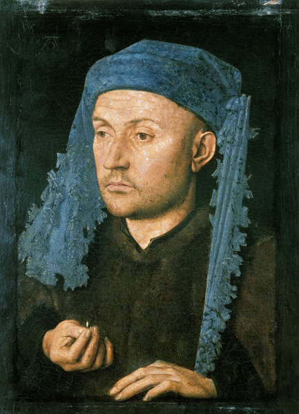 Man met de blauwe kaproen van Jan van Eyck