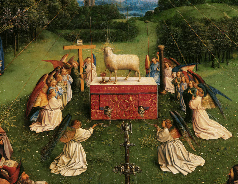 Agnus Dei , Ghent Altar van Jan van Eyck